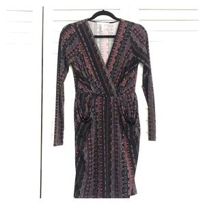 BCBGeneration long sleeve V neckline dress